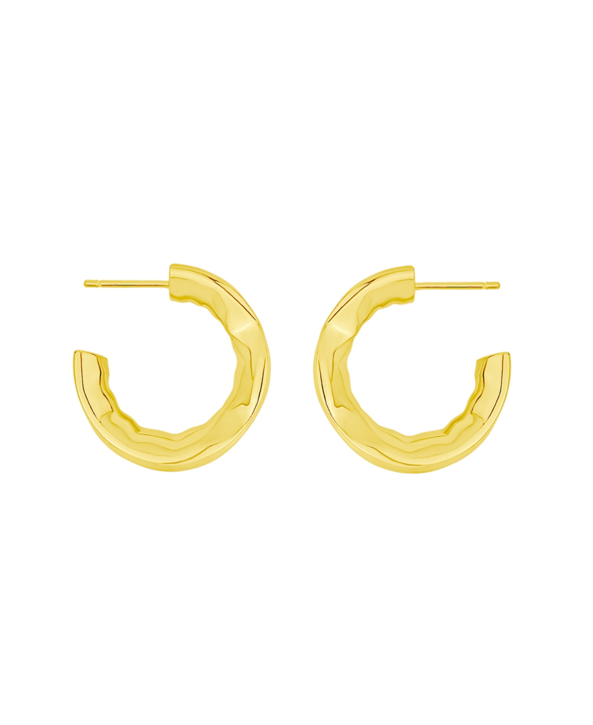 And Now This Edge Gleaming C-hoop Earrings In Gold