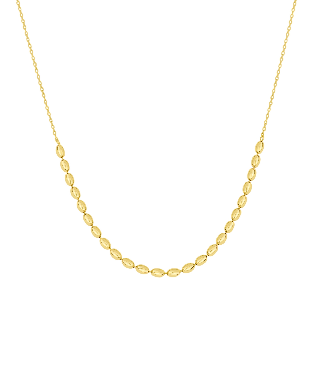 18K Gold Plated Bead Chain Necklace - Gold