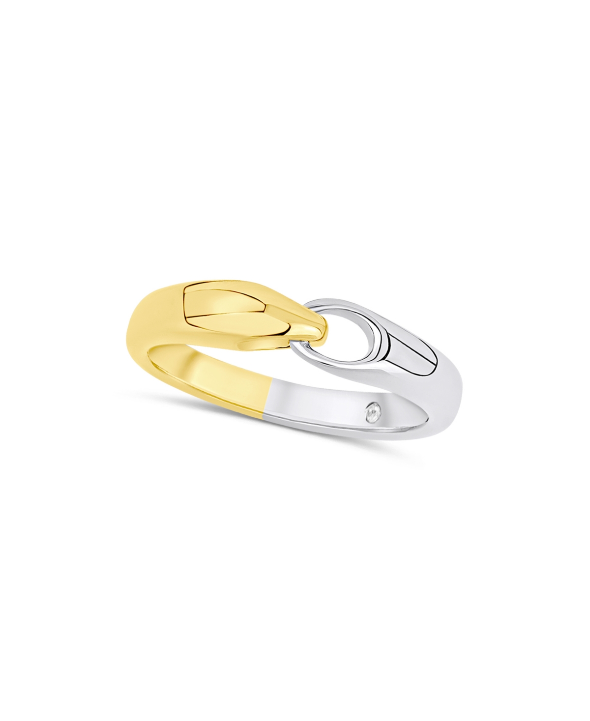 And Now This Two Tone Interlocking Statement Ring In Two Tone