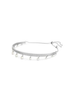 Ariana Grande x Swarovski&reg; Crystal Cultivated Pearl Round Cut Choker Necklace