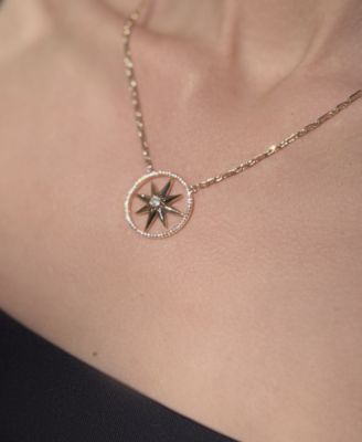 Gold Adjustable Crystal Pave Starburst Necklace