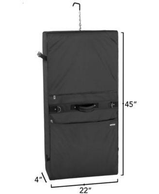 45" Premium Framed Travel Garment Bag with Shoulder Strap and Pockets