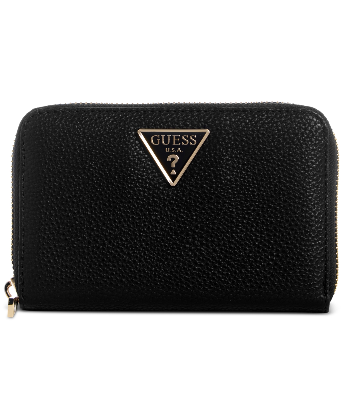 Micaela Boxed Medium Zip-Around Wallet - Black