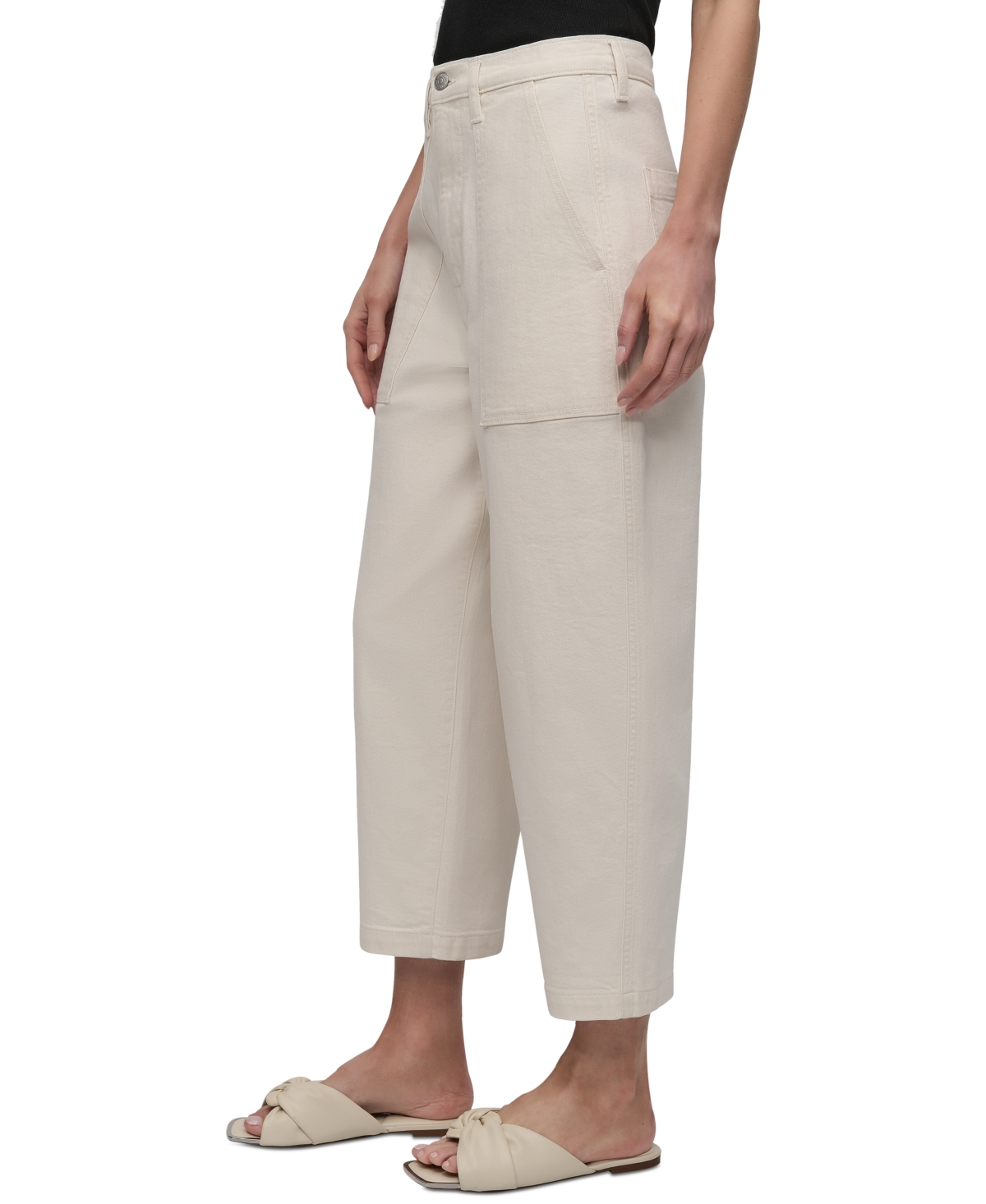 DKNY JEANS WOMEN'S HIGH-RISE UTILITY BARREL JEANS 