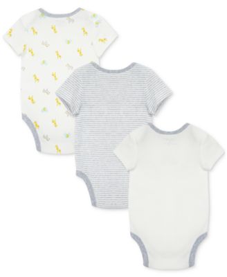 Baby Safari Short-Sleeve Cotton Bodysuits, Pack of 3