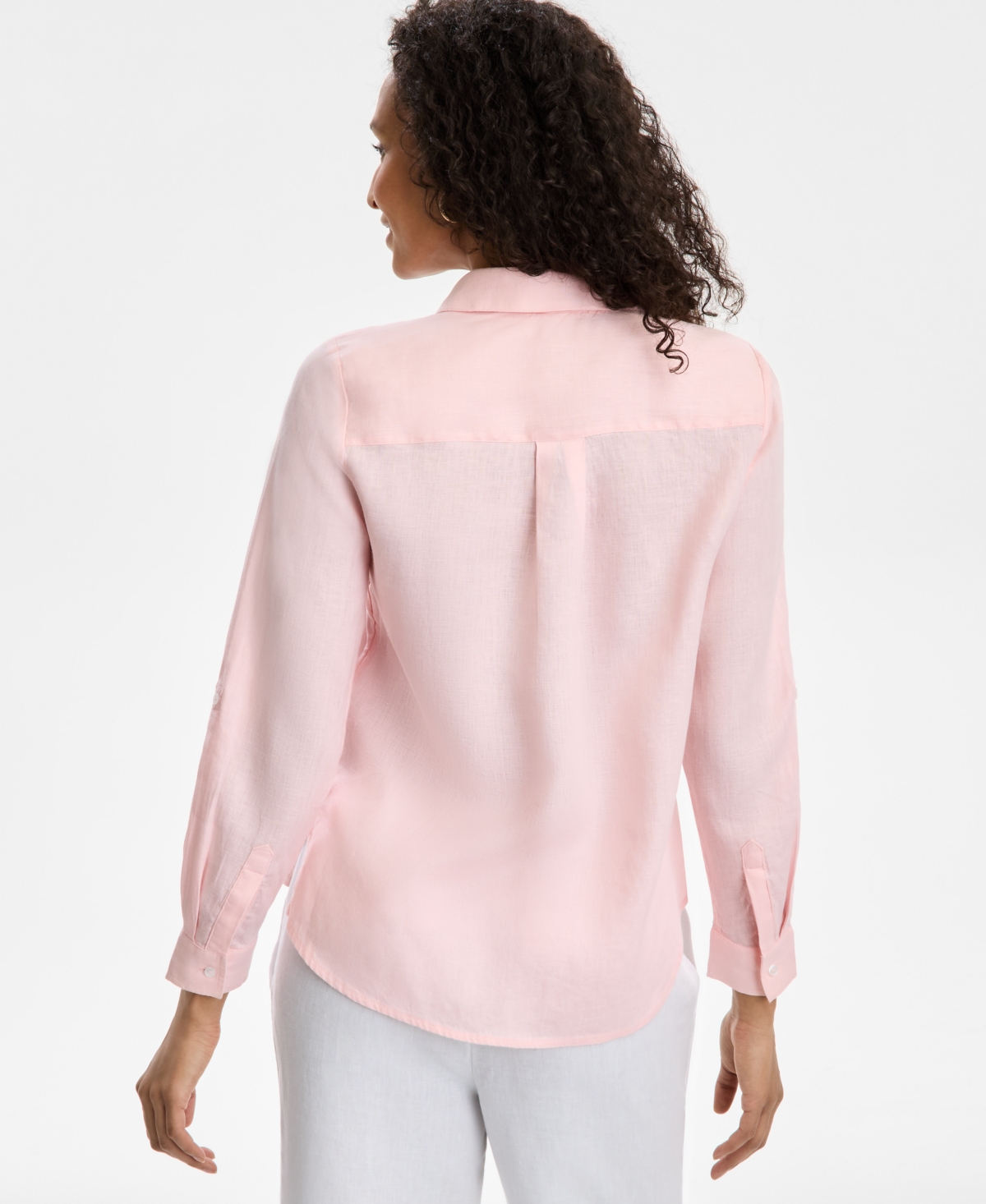 CHARTER CLUB WOMEN'S 100% LINEN SHIRT, CREATED FOR MACY'S 