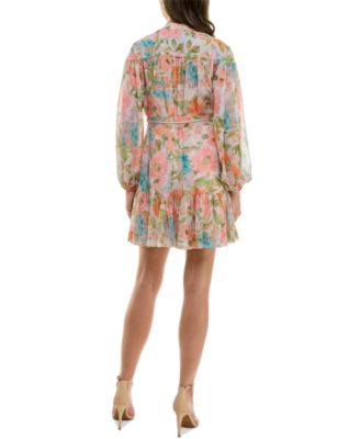 Petite Floral-Print Fit & Flare Dress