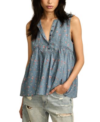 Lucky Brand Lucky Women's Ditsy Floral Printed Sleeveless