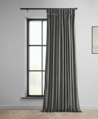 Extra Wide Heritage Plush Velvet Room Darkening Curtain