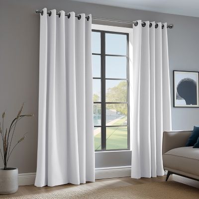 Grommet Performance Linen Hotel Blackout Curtain