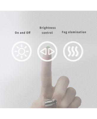 41.3 x 19.7 In Rectangular Led Backlit Illuminated Bathroom Mirror Wall Mounted Makeup Mirror