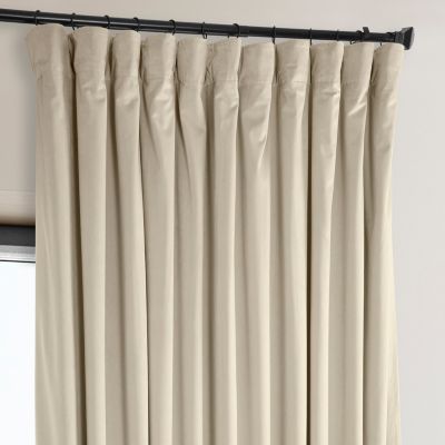 Extra Wide Signature Plush Velvet Hotel Blackout Curtain