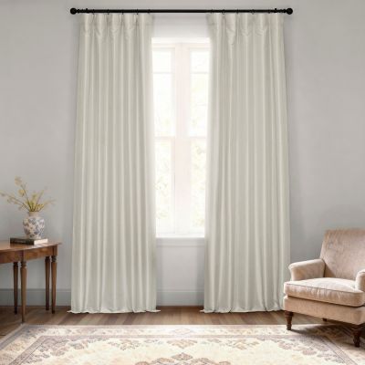 Vintage Textured Faux Dupioni Silk Blackout Curtain