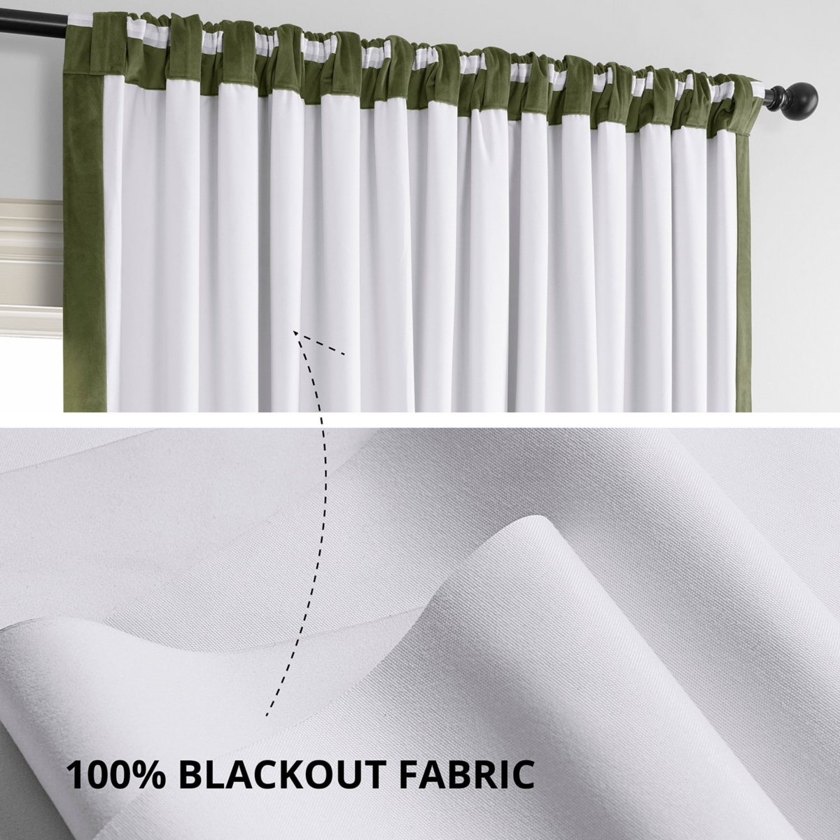 Half Price Drapes Hunter Green Signature Extra Wide Velvet Blackout Curtain