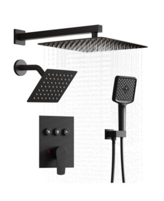 3-Function Dual Shower Head Pressure-balanced Shower System with 4 Sprays Handheld