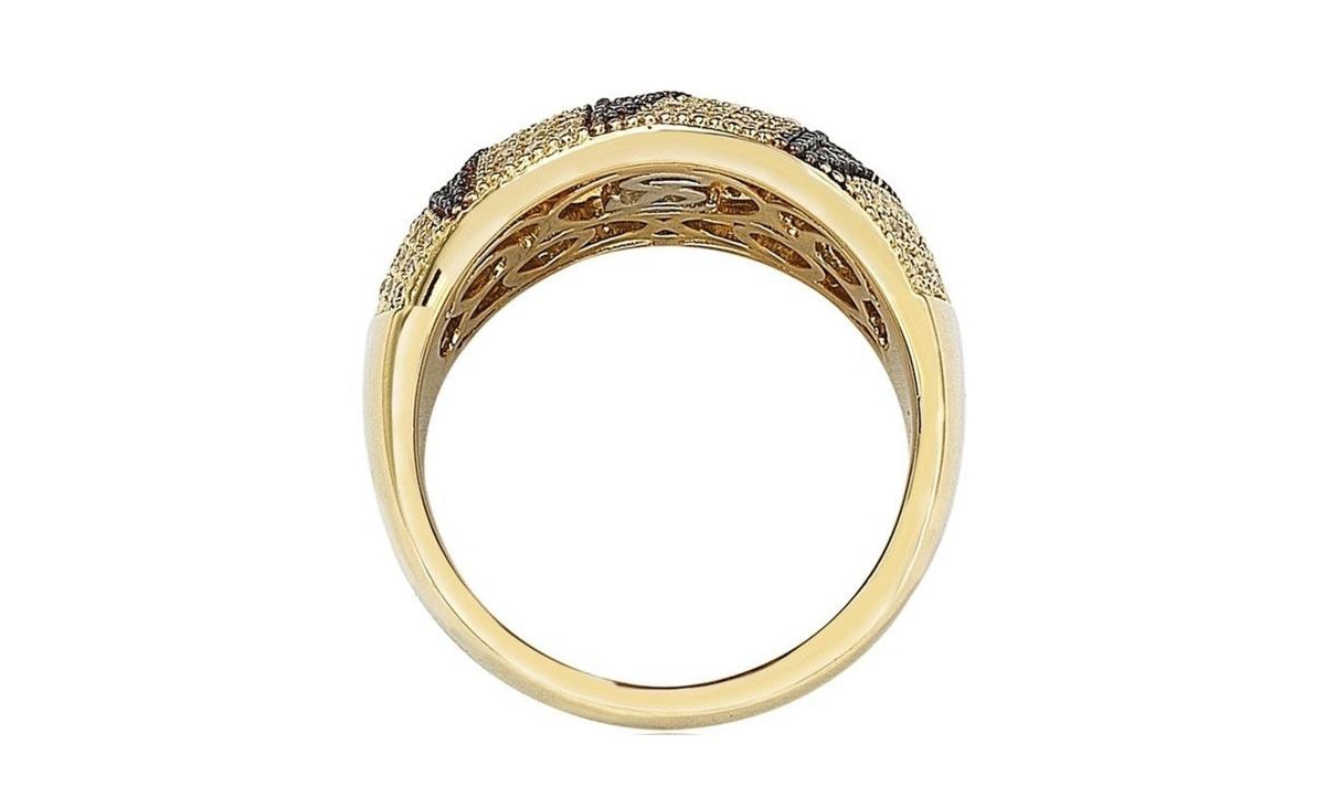 Suzy Levian Sterling Silver Cubic Zirconia Pave Wide Band Ring