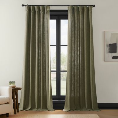 Simply Faux Linen Light Filtering Curtain Pair (2 Panels)