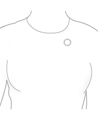 Classic Eternity Baguette Cut Cubic Zirconia CZ Clear Purple Scarf Round Circle Brooch Pin Gold or Silver Plated Brass