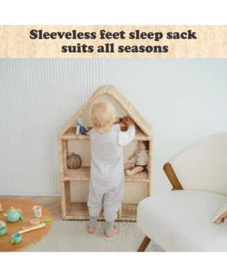 Toddler Sleep Sacks with Feet - 3T-4T Wearable Blanket - Muslin Sleeping Sack with Legs - 0.5 TOG