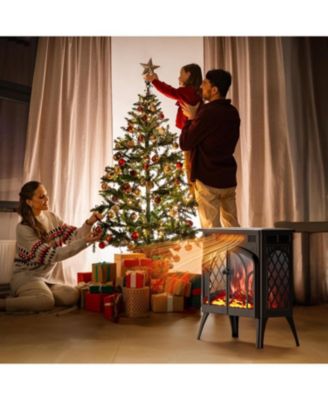 Electric Firplace Heater, Infrared Heaters with Remote Control and 3D Flame Effect and Heating Mode, Overheating Safe