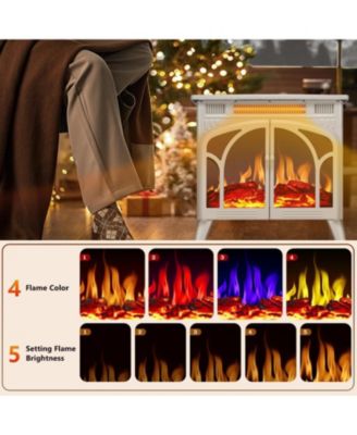 Electric Firplace Heater, Infrared Heaters with Remote Control and 3D Flame Effect and Heating Mode, Overheating Safe