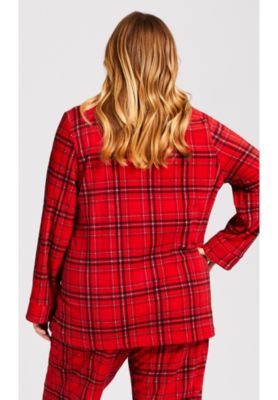 Women's Fleece Check Sleep Top