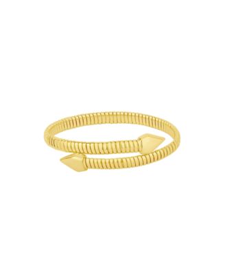 And Now This Cubic Zirconia Flexible Stretch Bypass Bracelet - Gold