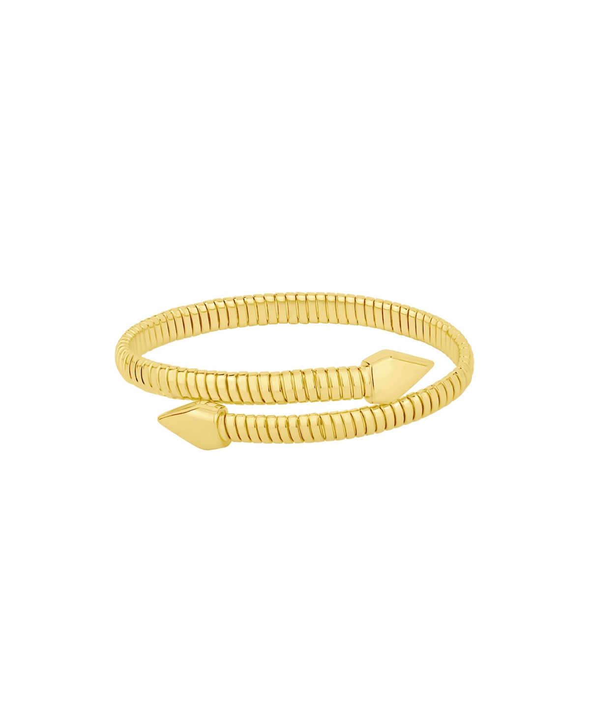 And Now This Cubic Zirconia Flexible Stretch Bypass Bracelet In Gold