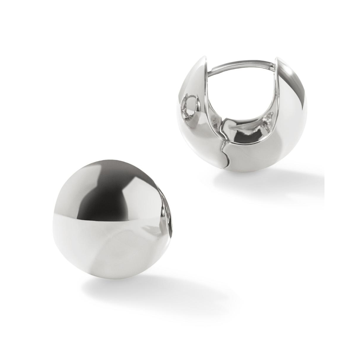 Sphere Hoop Earrings - Mini Abby - Silver, silver