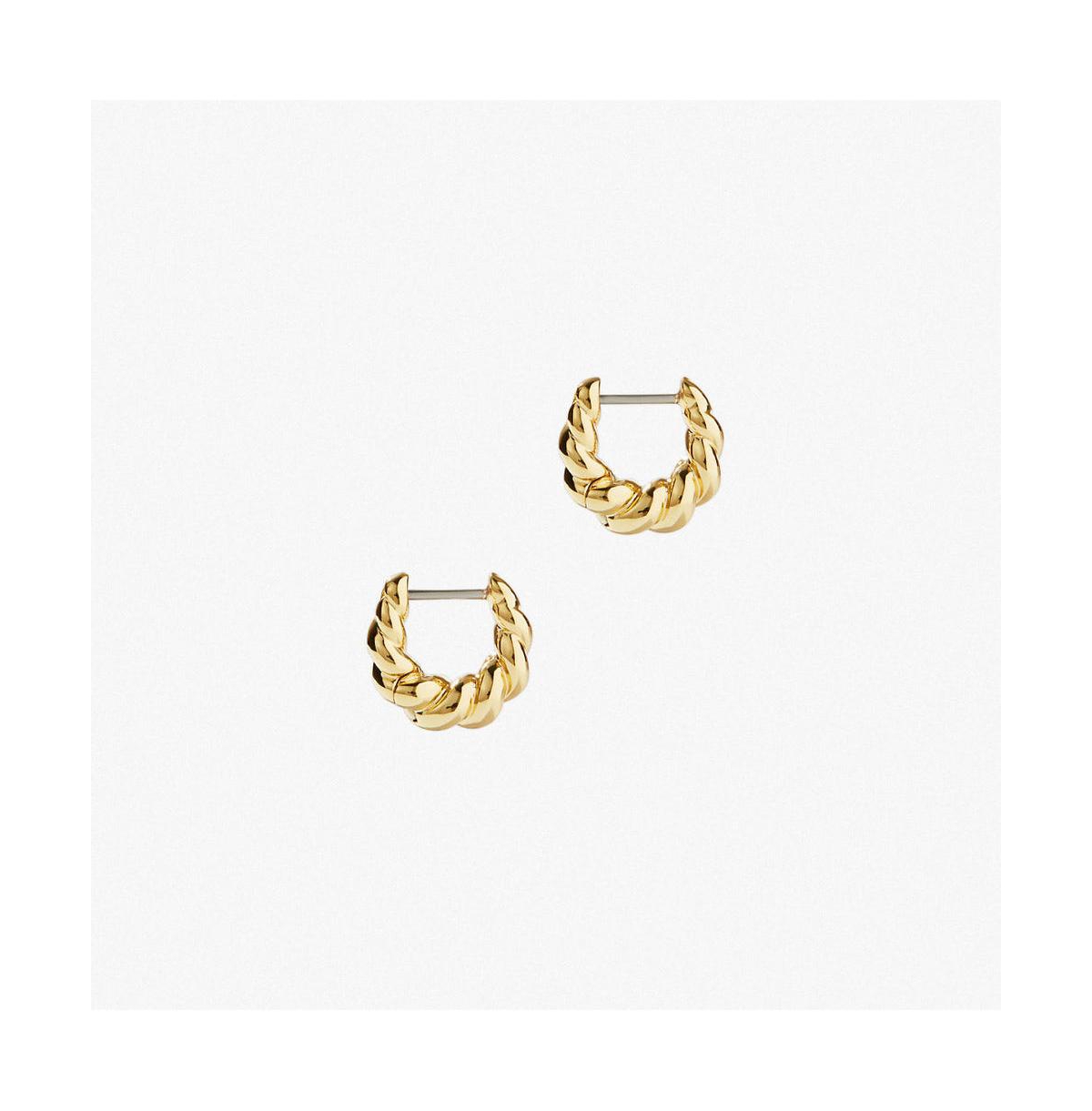 - Twisted Hoop Earrings - Paris Mini - Gold, gold