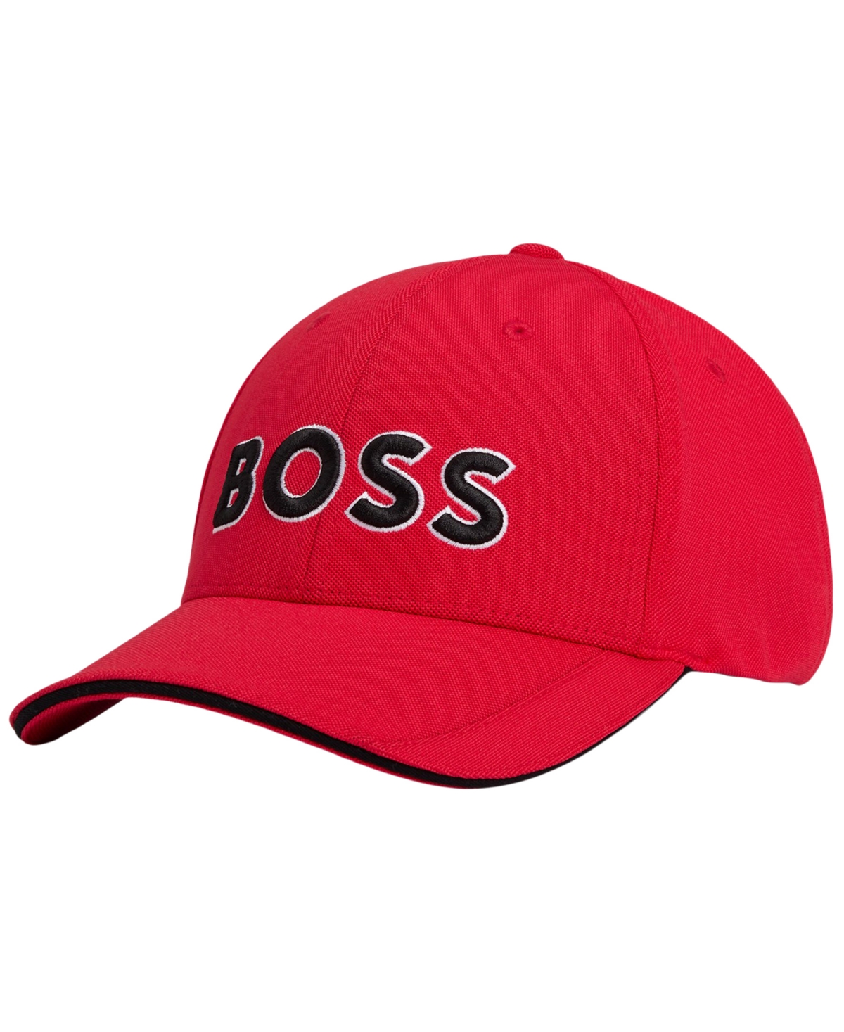 Boss by Hugo Boss Men's Knitted-Pique Six-Panel Cap - Open Red