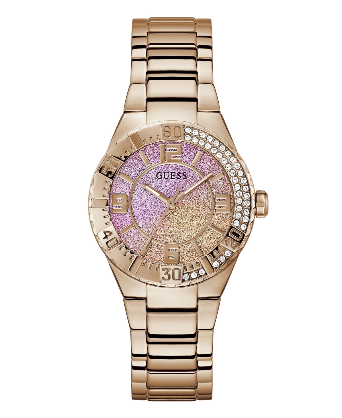 Guess Women's Analog Rose Gold Tone Stainless Steel Watch, 36mm In Rose Gold Tone