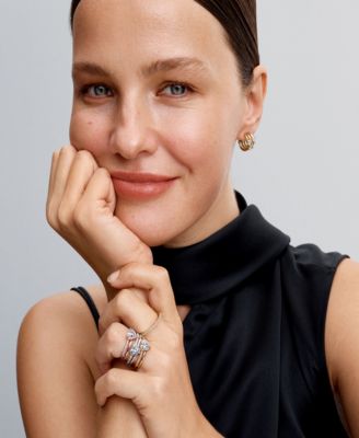 Sterling Silver Double Band Heart Ring