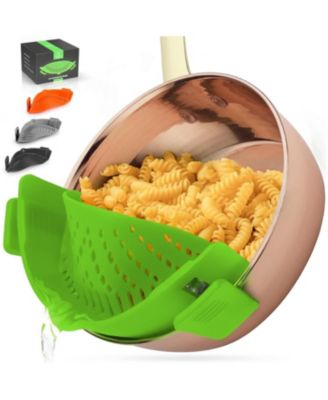 Silicone Pot Strainer - Adjustable Snap On Strainer For Most Pots & Pans