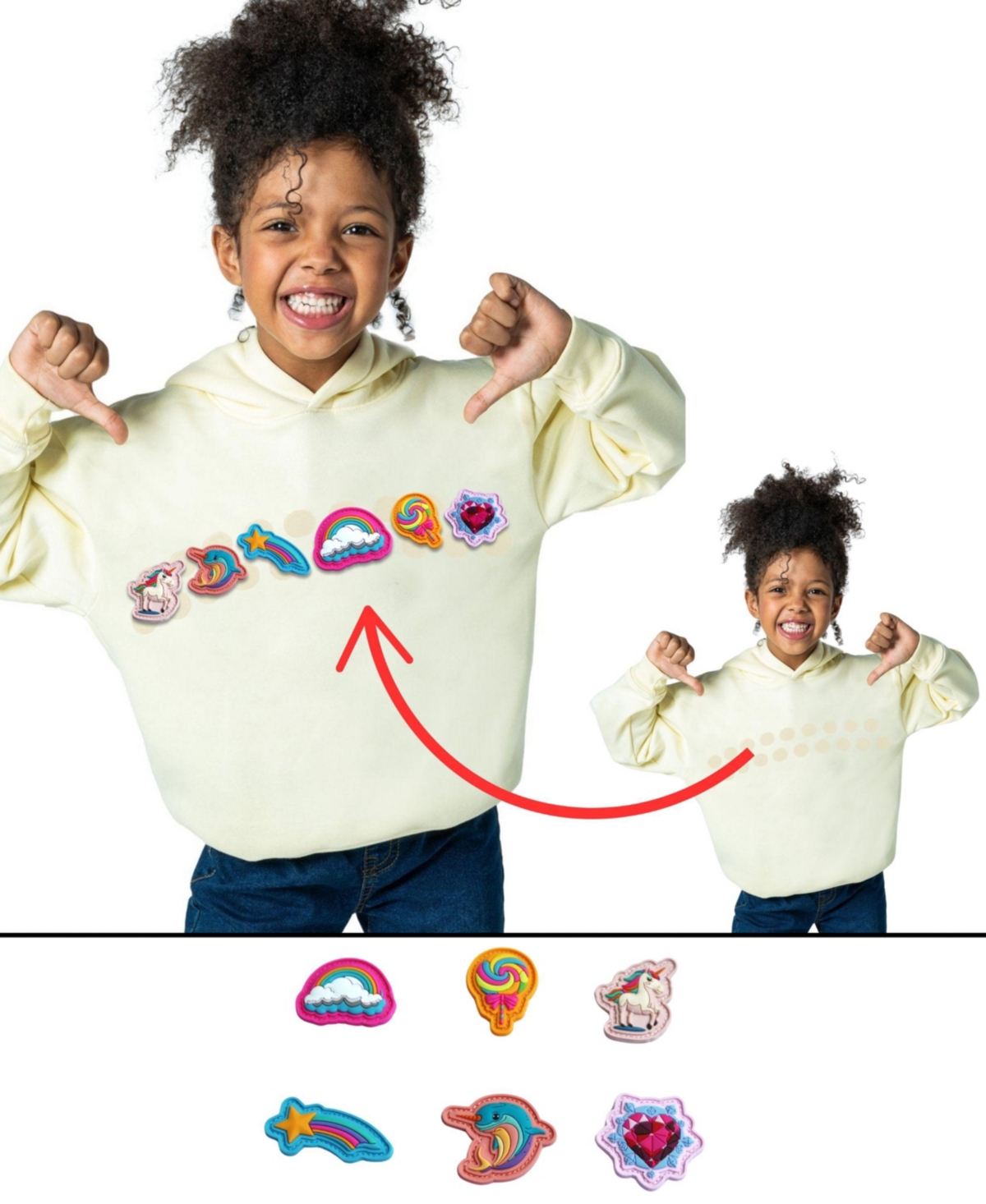 Rabble Clothing Unisex Customizable Hoodie Bundle With Magic Wonders Patch Dabblz In Vanilla Dream