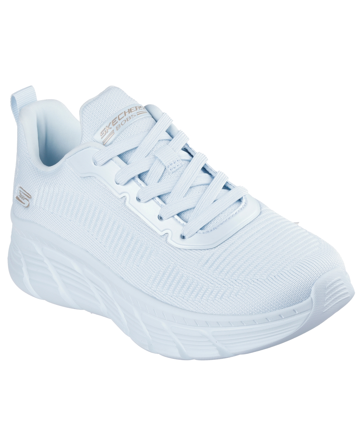 Skechers Women's Bobs Sport B Flex Hi Casual Wedge Sneakers From Finish Line In Light Blue
