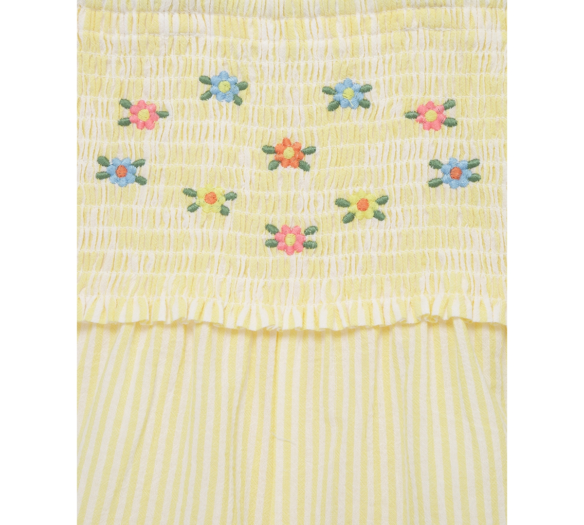 Shop Little Me Baby Girls Woven Cotton Romper & Headband, 2 Piece Set In Yellow