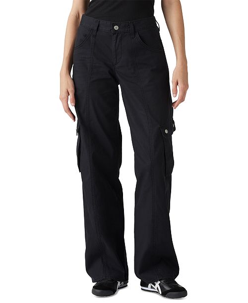 alfani Levi's Women's Super Low Loose-Fit Cargo Jeans Women's Fashion Shoes & Accessories