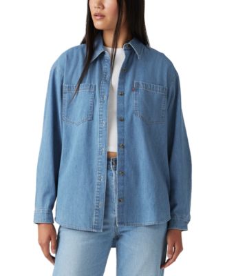 (取寄) ウィ ウォア ワット レディース ボーイフレンズ オーバーシャツ We Wore What women Boyfriend Overshirt Raw Blue Women's We Wore What Boyfriend Overshirt | Zappos.com