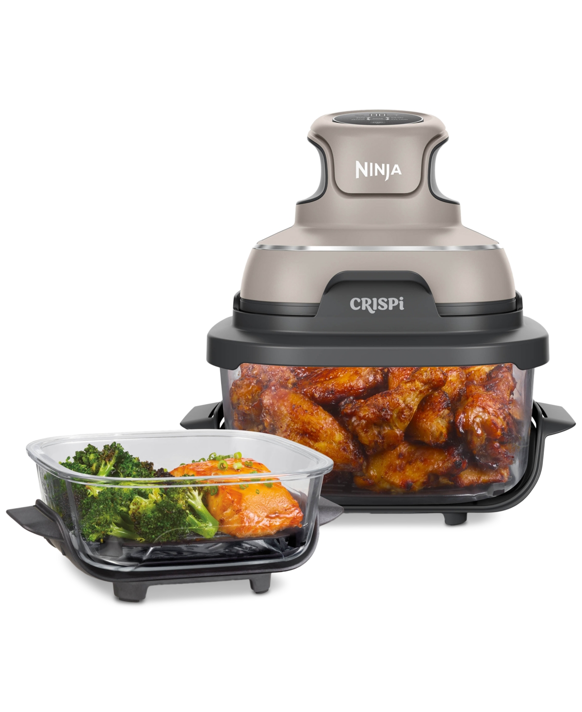 Ninja Crispi 4-in-1 Portable Glass Air Fryer Cooking System In Stone