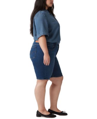 Plus Size Mid-Rise Shaping Bermuda Shorts