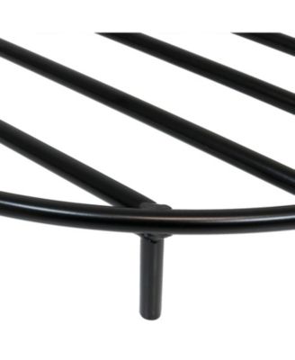 Outdoor Heavy-Duty Steel with High-Temperature Finish Round Fire Pit Firewood Log Grate - Black