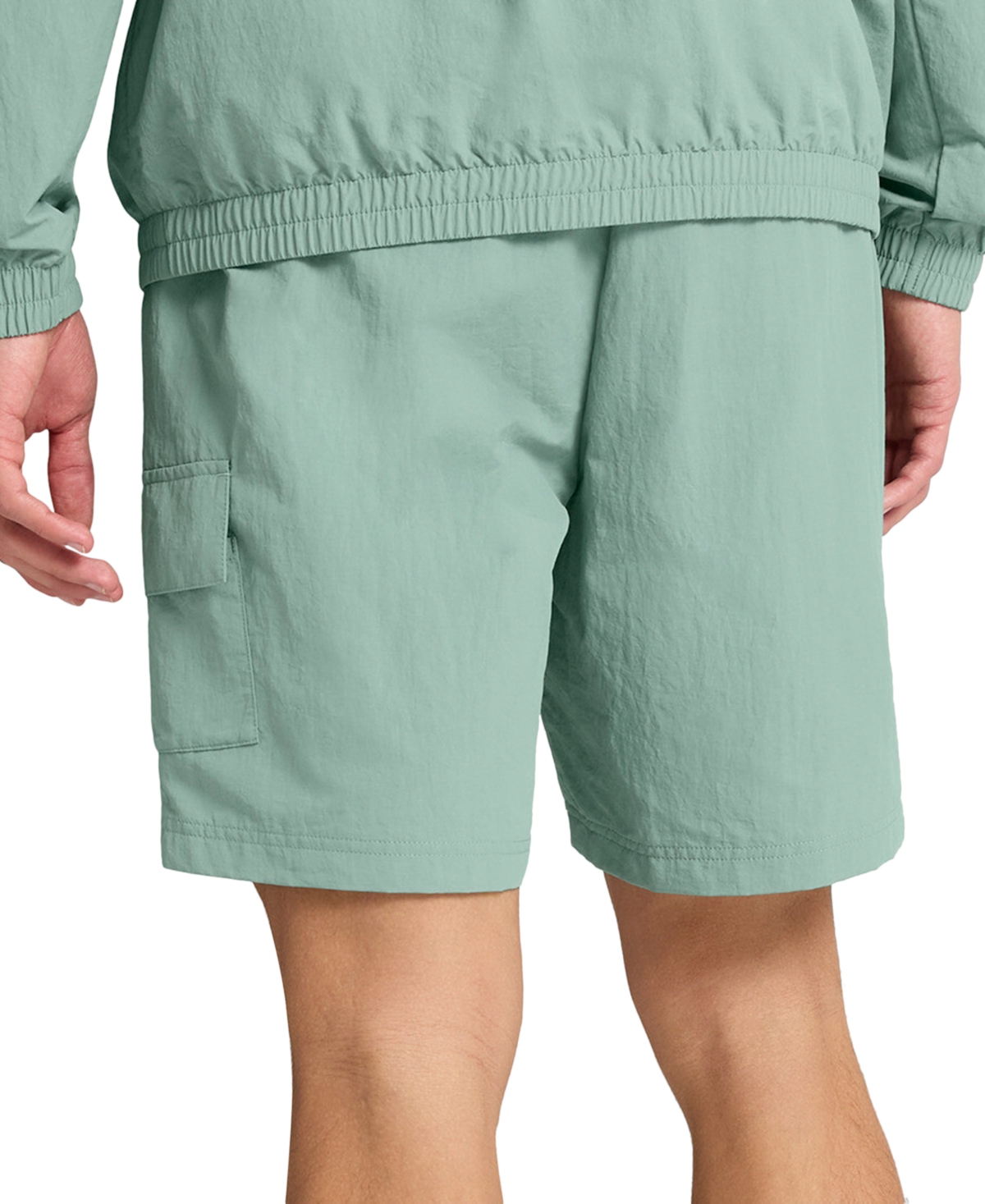 Puma Men's Woven Cargo Shorts In Green Moon