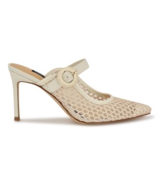 Women's Rondel Buckle Strap Slip-On Pumps