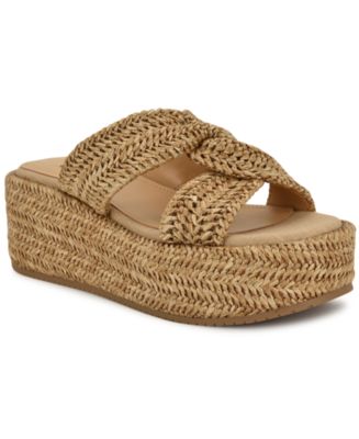 Nine West(ナインウエスト)Micks Crochet Sandal Nine West Women's Cerry Woven Platform Wedge Sandals - Macy's