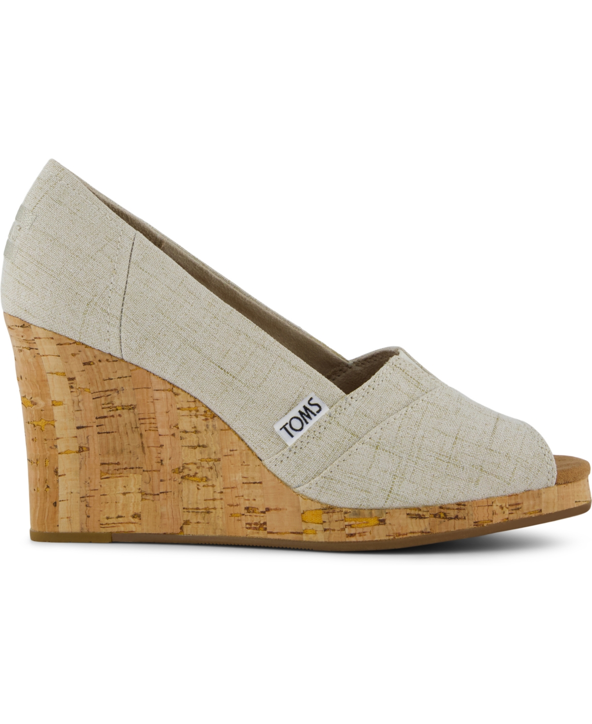 TOMS WOMEN'S SLIP ON WEDGE SANDALS 