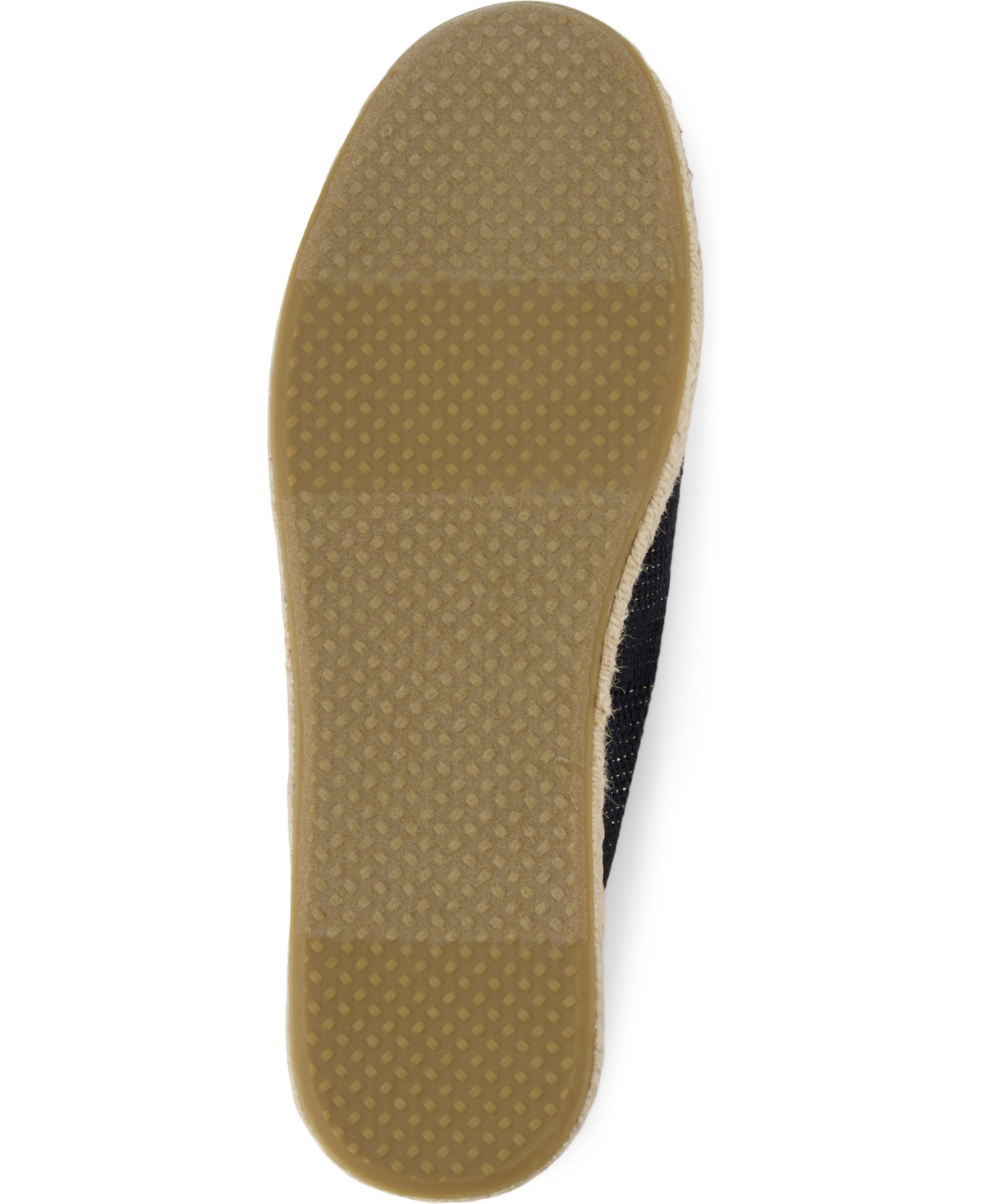 Shop Toms Women's Santiago Espadrille Round Toe Mules In Black Metallic Linen Stripe