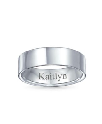 Minimalist Plain Simple .925 Sterling Silver Flat Band Ring 6MM