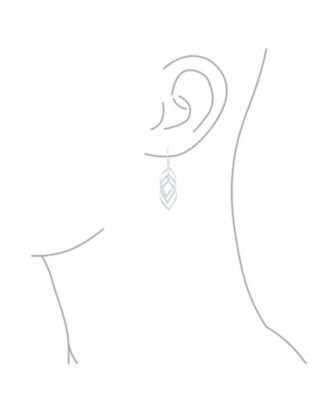 Trendy Swirl Wire Dangle Earrings Multi Teardrop Layer Sterling Silver