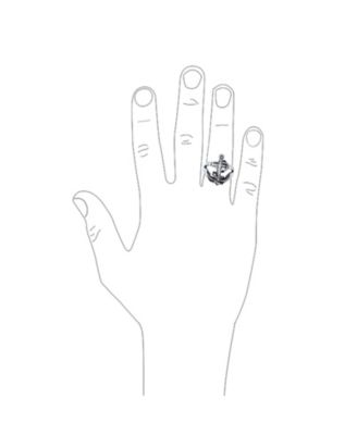 Ring Nautical Anchor Band Oxidized .925 Sterling Made in Turkey
